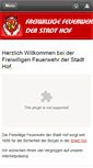 Mobile Screenshot of fw-hof.de